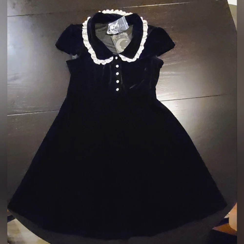 NWT Killstar Every Mourning Dress, Black Velvet, Small - Picture 3 of 10